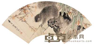 江寒汀 1962年作 松鼠 镜心 18.5×50.5cm